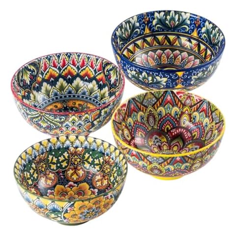 Henten Home Colourful Soup and Dessert Bowls Set Cover