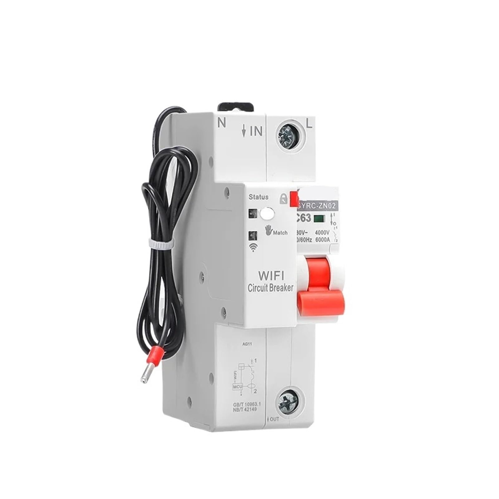 TYEXCZARF Circuit Breaker Timer Switch 1P 2P(1P,63A)