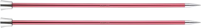 KnitPro KP47304 Zing: Knitting Pins: Single Ended: 35cm x 6.50mm, Aluminium, Multi-Colour, 6.5mm