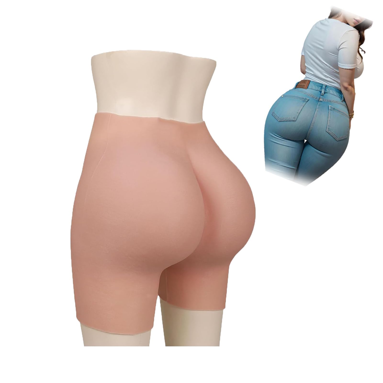 Adima Mutandine in Silicone con Imbottitura Finta per Glutei, Mutande Modellanti per Crossdresser, Pantaloni per Aumentare i Fianchi per Transgender e Drag Queen