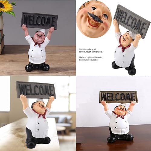 Adorno Decorativo Chef Bienvenida Resina miniatura 2