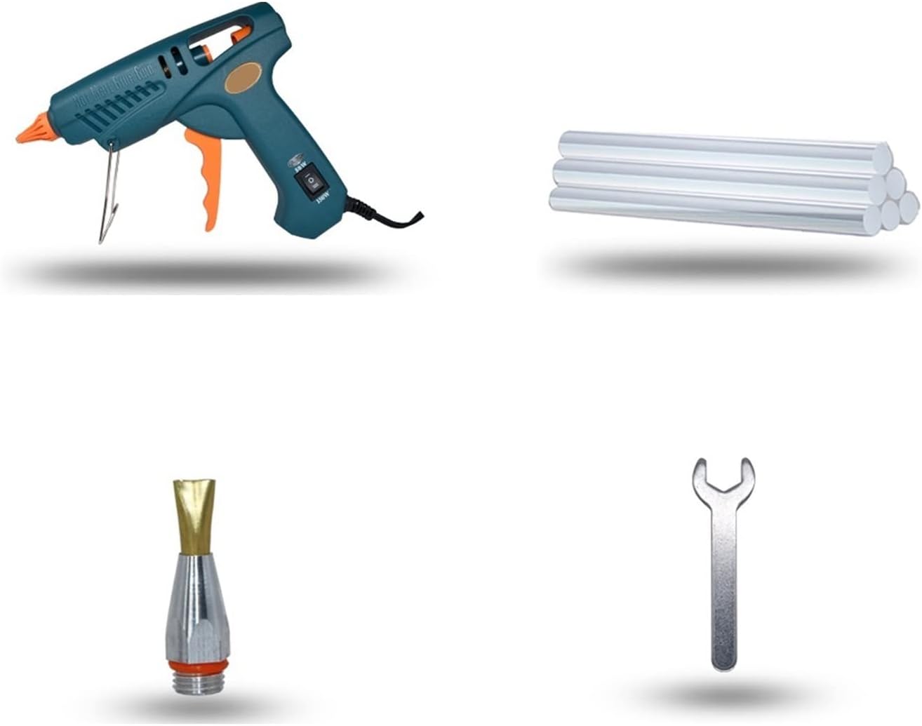 Hot Glue Gun Professional Household Hot Silicone Gun Temperature Adjustable Glue Gun Set Leak-Proof Glue Pure Copper Nozzle Design for DIY Arts, Crafts and Quick Repairs(Package-8)