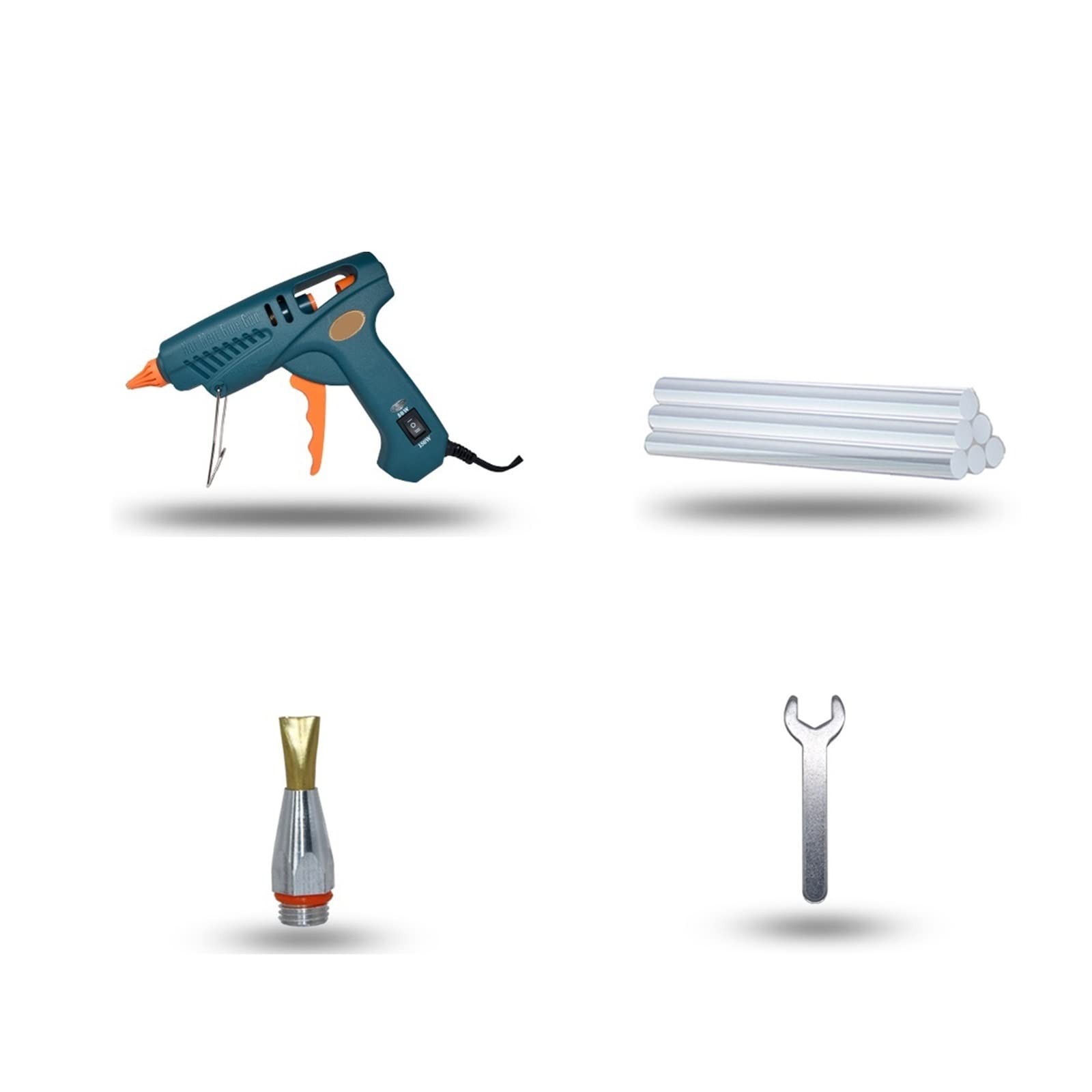 Pistola de pegamento caliente Pistola De Silicona Caliente Profesional For El Hogar, Juego De Pistola De Pegamento Ajustable A Temperatura, Pegamento A Prueba De Fugas, Diseño De Boquilla De Cobre Pur