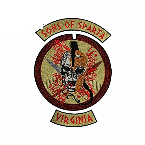 13cm x 9,3 cm para Sons of Sparta Virginia Dibujos Animados Coche Pegatinas Tabla de Surf oclusión Cero