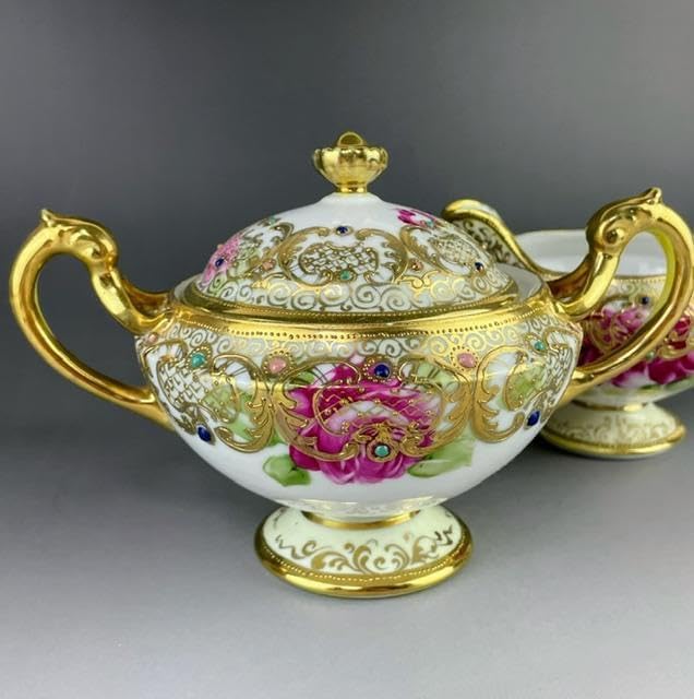 【専用】オールドニッポン 薔薇紋シュガーボウル クリーマー ジュエル ジュール 専用】オールドニッポン 薔薇紋シュガーボウル クリーマー ジュエル