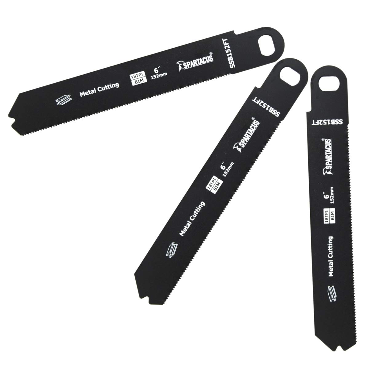 Spartacus SSB152FT 152mm Pack of 3 Scorpion Saw Metal Cut Blade Fits KS890 KS890E FKS890E KS890EK KS890GT KS880
