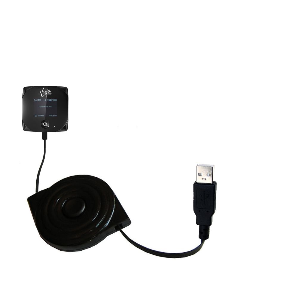 The compact and retractable USB cable from Gomadic charges and transfers your data for the Sierra Wireless Overdrive Pro – two important functions, one and one cable