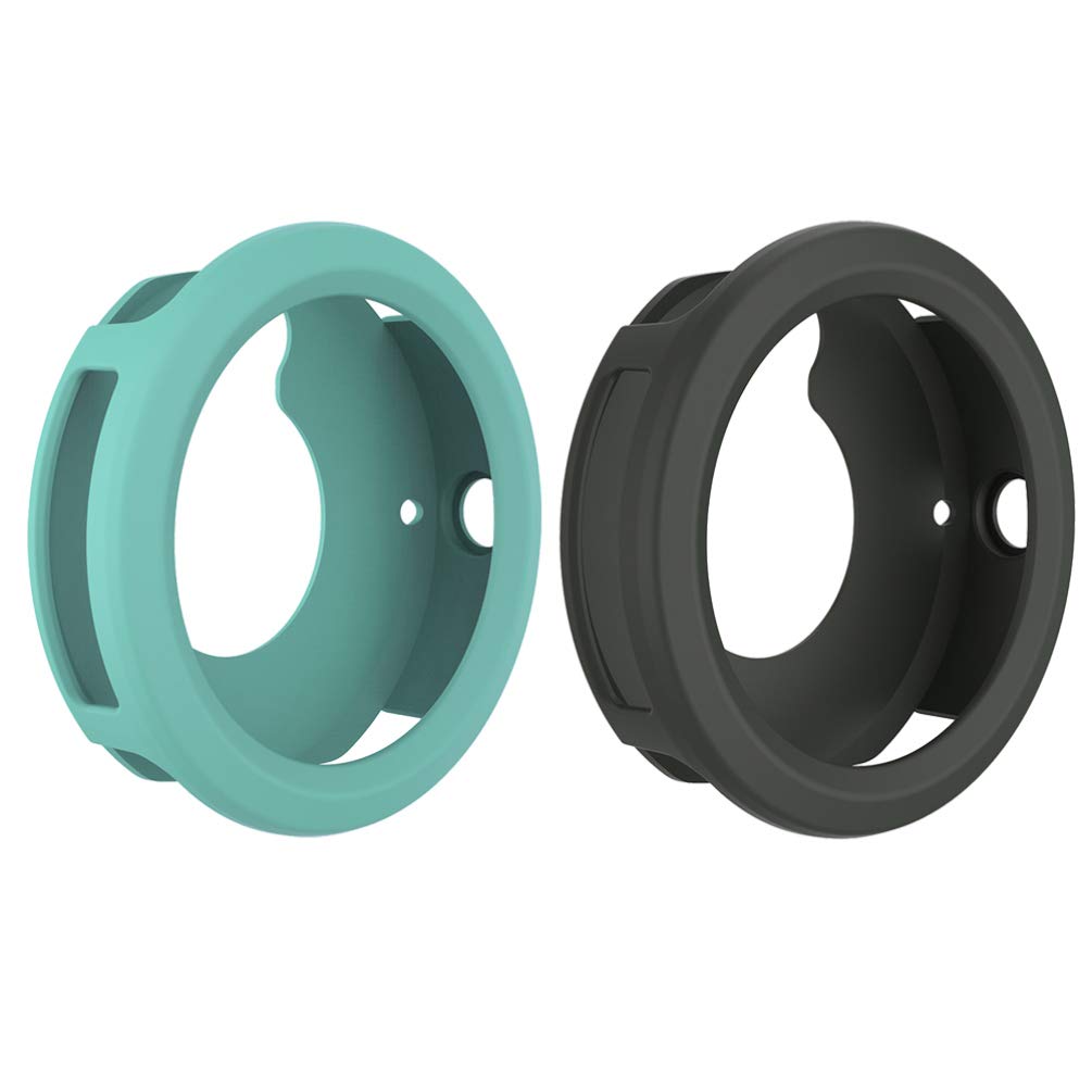 Hemobllo Screen Protectors 2 Pcs Compatible for Garmin 3 Case - Soft Silicone Protective Case Shockproof Anti-Fall Protector Case Shell Frame Bumper Protective Cover (, Grey) Smartwatch