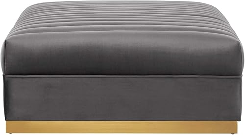 Miniatura 8 de Modway Sofá modular de terciopelo Sanguine de 5 piezas en gris