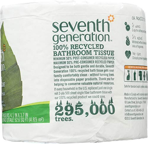 Image of Seventh Generation Bathroom Tissue, 2-ply, 500 count, 1 Roll