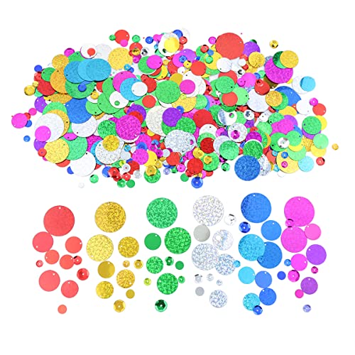 Leefone Mix Color Round Bulk Loose Sequins And Spangles For Holiday Applique Arts Crafts And Embellishment Diy Making (Assorted Size) #TOP15