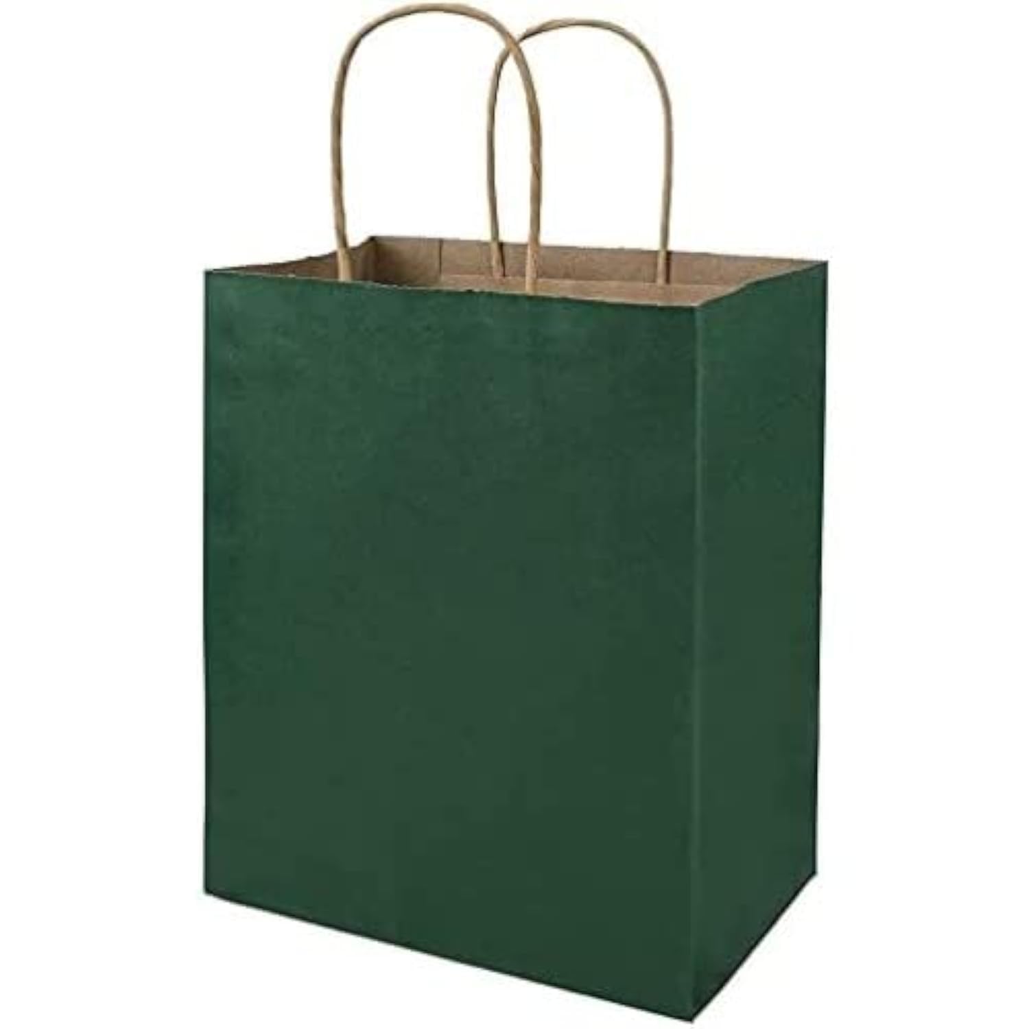 Showay ECVV Gift Bags 12 Pieces Set Eco-Friendly Paper Bags With Handles Bulk Paper Bags Shopping Bags Kraft Bags Retail Bags Party Bags (DARK GREEN, 33 * 26 * 12 Cm)