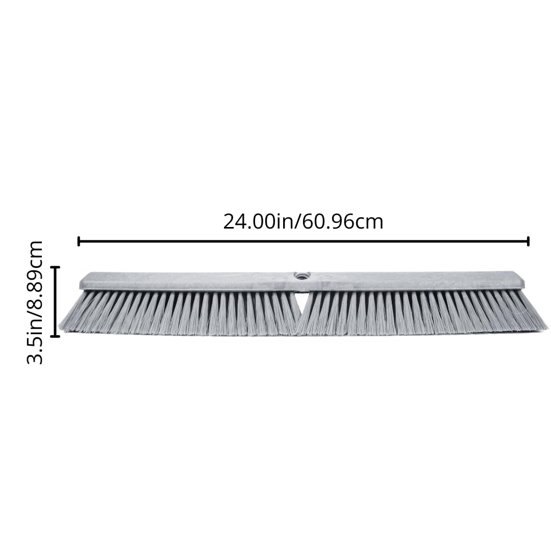 Sparta Omni Sweep Testa di scopa in plastica resistente, scopa industriale con sistema di codifica a colori, per esterni, interni, garage, cemento, terrazza, cucina, bagno, 61 cm, nero