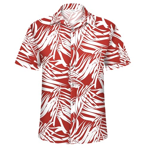 Image of Hawaiian Shirt for Men Tropical Shirts Summer Beach Button Down Short Sleeve Luau Aloha Floral Cruise Vacation Outfit 2026