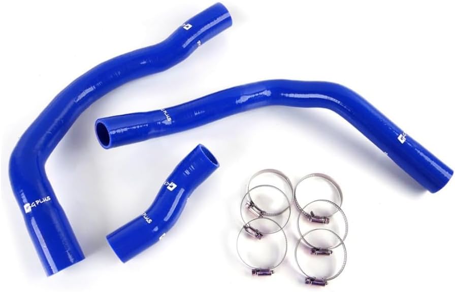 G-PLUS Silicone Radiator Coolant Pipe Hose Kit Clamps Compatible with BMW MINI COOPER S R53 2001-2006,Blue