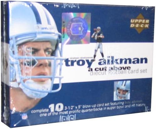 1997 Upper Deck 'A Cut Above' Die Cut (Troy Aikman) Football Card Set-10C