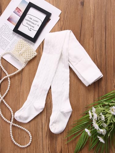 Little Kids Cotton Tights Pantyhose Toddlers Girls Cable Knit Leggings Winter Warm Stockings Footed Pants4