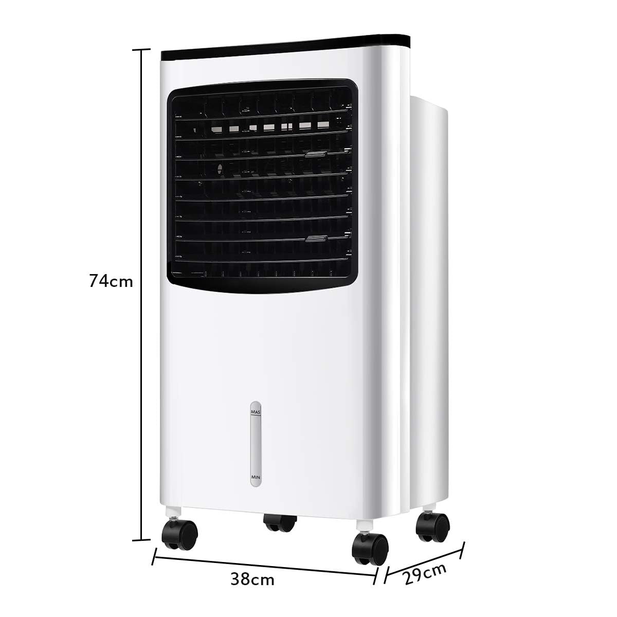 RELAX4LIFE 3 in 1 Ventilatore a Ghiaccio con Serbatoio Acqua 8L, 3 Modalità e 3 Velocità, Raffreddamento, Ventilatore, Deumidificazione
