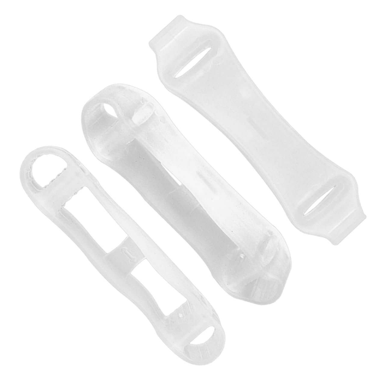 GOOHOCHY 3Pcs Separator for Pedicure Big Overlap Transparent Gel Spacers for Bunion Relief and Comfort Foot Alignment and Stretching Bands