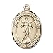 14kt Yellow Gold Our Lady of All Nations Medal 3/4 x 1/2 inches
