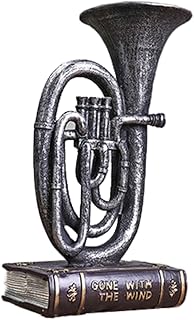 SHOWERORO Modelo Saxofone Clarinete Figurina Resina Saxofone Estatueta Retro Decoração Miniaturas Decoração Para Casa Decoração De Resina Ornamento Criativo Resina Artesanato Adorno