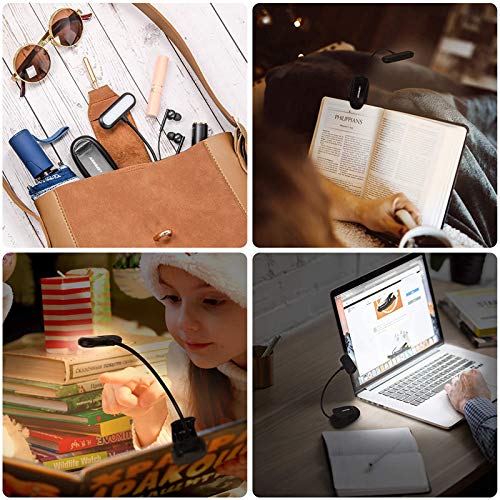 Lepower 001-BLBL-06-BK Book Light Dimmable, Lightweight Reading Light, 3 Brightness, 3 Light Mode, Eye Caring 9Led Book Light For Reading In Bed, For Paperbacks, Hardbacks, Usb Cable & Battery Operated thumb #5