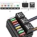 Weasch 12V 9 Way Pre-Wired Fuse Relay Box, 3 Relays and 9 ATC/ATO Blade Fuses, 4-Pin 40A Relay Block and Kit, for Cars Truck Marine Boat Jeep