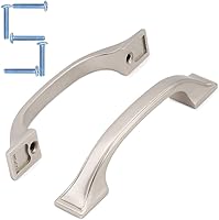 Vista 32 de KOOFIZO - Paquete de 10 tiradores de gabinete de cocina de latón antiguo de 3 pulgadas, manijas vintage de gabinete de latón, herrajes de gabinete