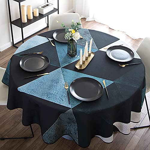Nappe imperméable lavable tissu décoration table ronde fête