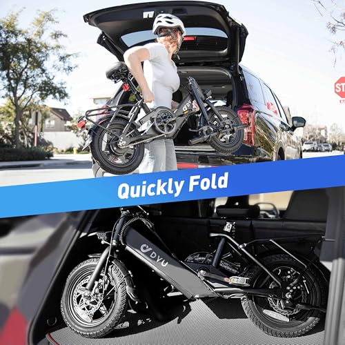 Dyu Electric Bike For Adults Teens, Folding Electric Bicycle,Commuter City E-Bike With 350W Motor And 36V 7.5Ah Battery,3 Levels Assist thumb #1