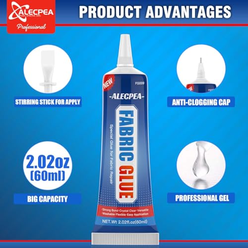 Alecpea AC1001 60Ml Fabric Glue, Strong Fabric And Leather Adhesive thumb #2