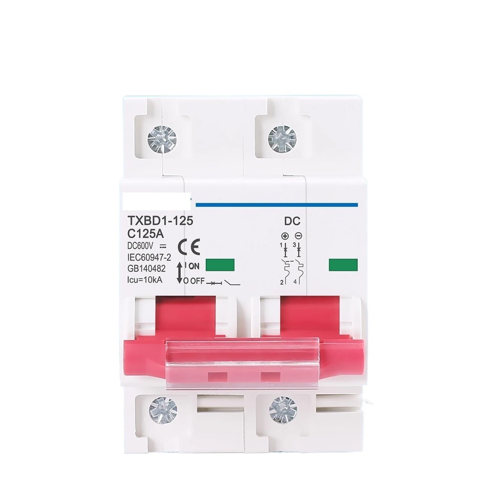 Interruptor de batería disyuntor solar 2P 100A contra arcos eléctricos DC 4