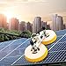 Solar Panel Cleaning Brush 70cm Dual Head Rotating Cleaning Brush, Water Powered Rod Kit Automatic Solar Panel Cleaning Tools,6M