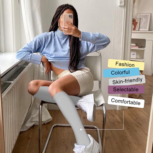 Image of Iseasoo 4 Pairs Compression Socks for Women Circulation-Best Support for Nurses,Running,Athletic,Travel