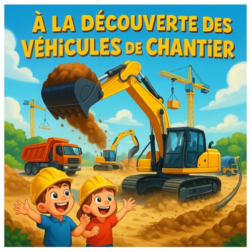 À la découverte des véhicules de chantier: Livre éducatif et illustré pour les enfants de 2 à 6 ans – Pelleteuse, grue, camion-benne et tous les engins...