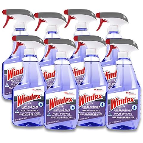 SC Johnson Windex Non-Ammoniated Glass/Multi Surface Cleaner, Fresh Scent, 32 oz Bottle, 8/Carton (322381) Cover