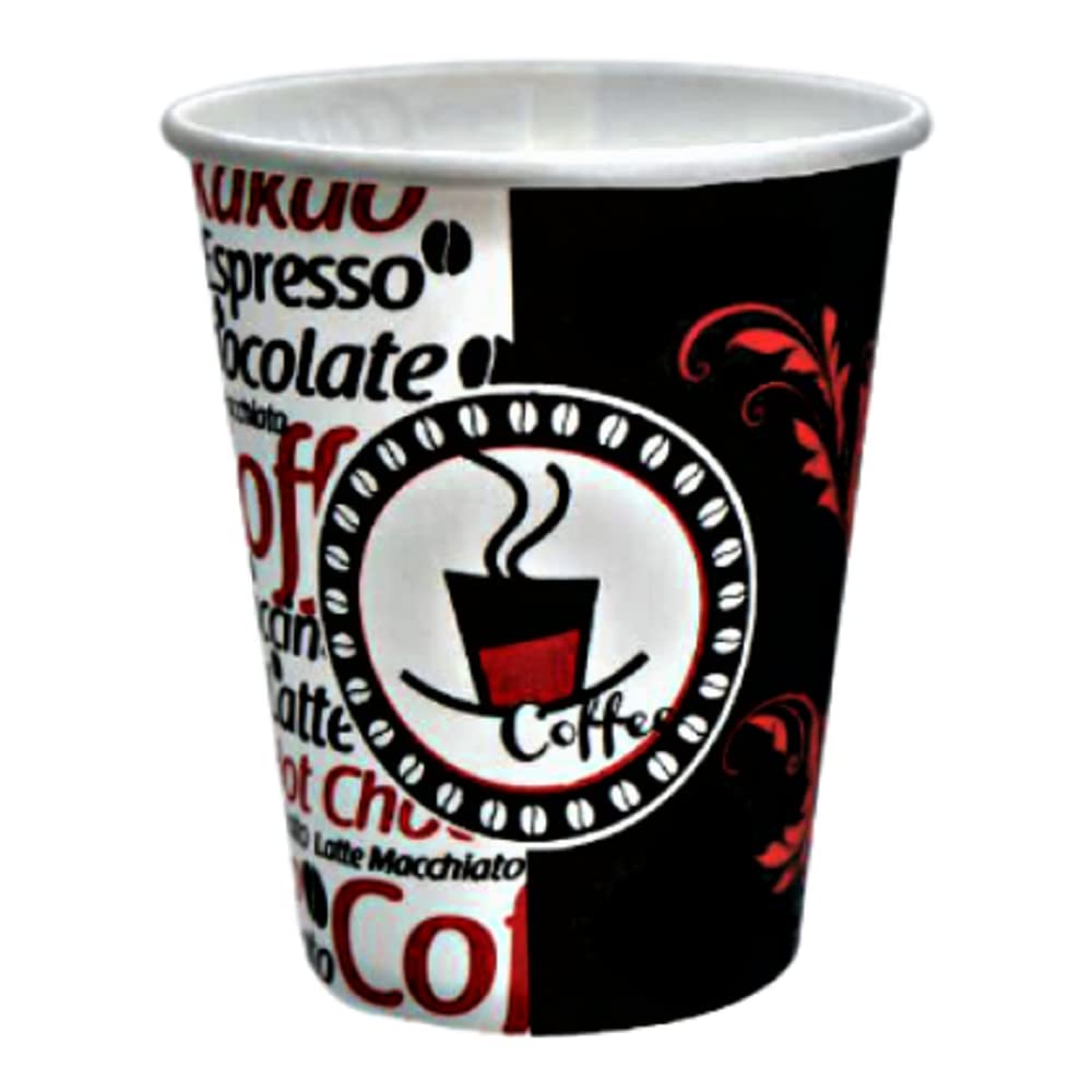 Excodi Cup - [ AYGÜN CUP ] 8 oz Karton Bardak - 250 ml - 160 Adet Kaliteli Otomat Bardağı, Sızdırmaz (kırmızı)