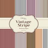Vintage Stripe Pattern Paper: 20 Unique Double-Sided Pattern Sheets for Scrapbooking, Card Making, Junk Journals, Origami, and Other Cut and Create Paper Crafts