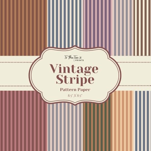 Vintage Stripe Pattern Paper: 20 Unique Double-Sided Pattern Sheets for Scrapbooking, Card Making, Junk Journals, Origami, and Other Cut and Create Paper Crafts