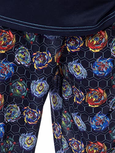 Beyblade Burst Boys' Spinner Tops Tossed Print Raglan Sleep Pajama Set4