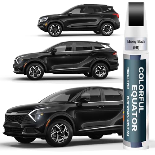 Ebony Black(eb) Touch Up Paint Compatible With Kia, Car Paint Pen Scratch Rep...