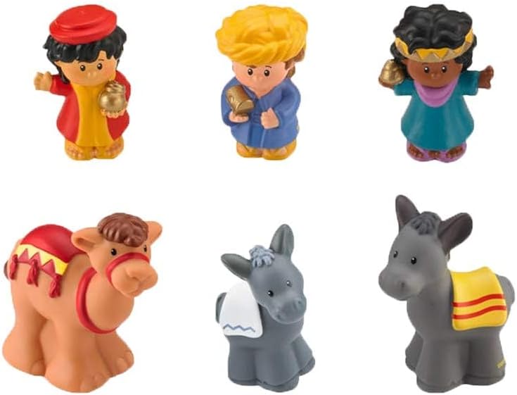 Replacement Parts for Fisher-Price Little People Nativity Set - J2404 ~ Replacement Figures ~ 3 Wisemen, 1 Camel and 2 Donkeys