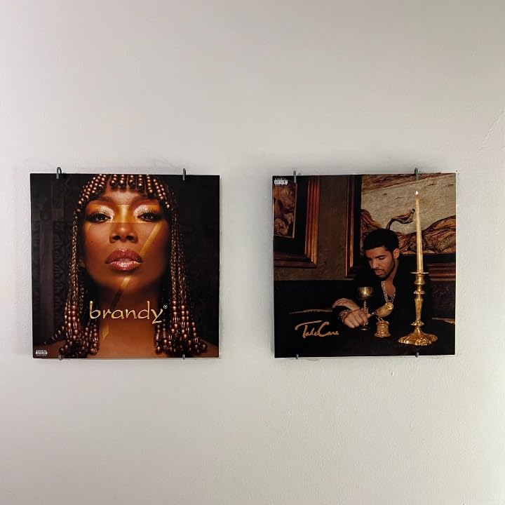 Porte Vinyle Design et Cadre Déco Pochette Disque Haute Finition pour Amateurs de Vinyles