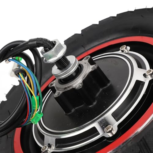 Alomejor Motor de cubo de 25 cm, cubo de scooter elétrico de 48 V 800 W com pneu de borracha infláve
