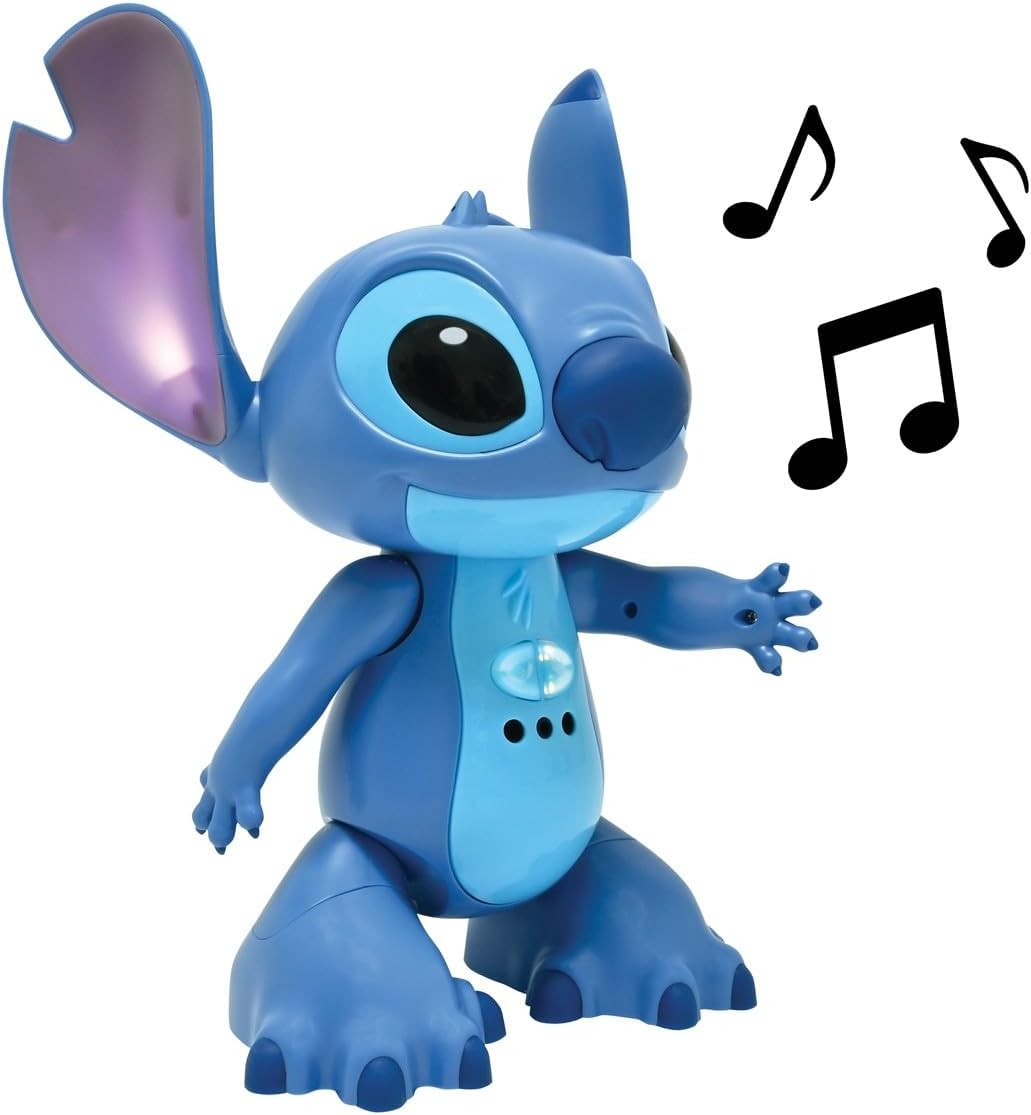 Lexibook Disney Stitch Interactive Robot, Bi-Language, French English, Motion Control and Remote Control, Touch-Sensitive, Programmable, Two Speed, Blue, STITCHi1