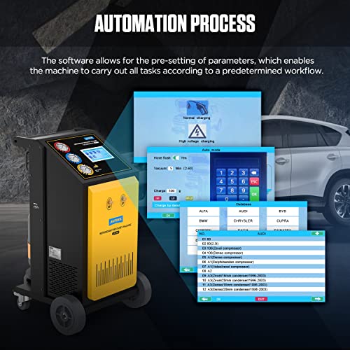 Autool Fully Automatic Refrigerant Recovery Machine, One Cylinder For R134 Or Hfo1234Yf, Ac Recovery Recharge Machine With Compressor/Filter/Electronic Scale #TOP1