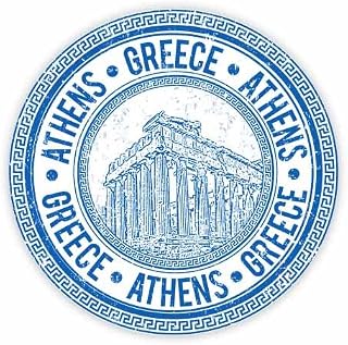 Athens Greece Vinyl Car Bumper Window Sticker 2" x 2"