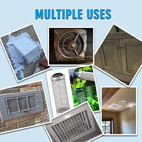 valchoose 4pack stainless steel woven wire mesh never rust air vent mesh 11834x8234300x 210mm hard and heat resisting screen 1mm hole 20 mesh easy to cut for rodents filters window diy projects