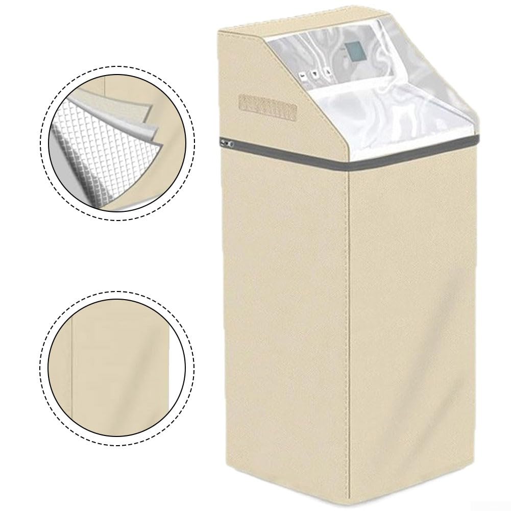 Copertura per serbatoio addolcitore d'acqua per esterni, copertura per addolcitore d'acqua resistente, tripli strati con finestra in PVC trasparente, 40 x 50 x 119 cm