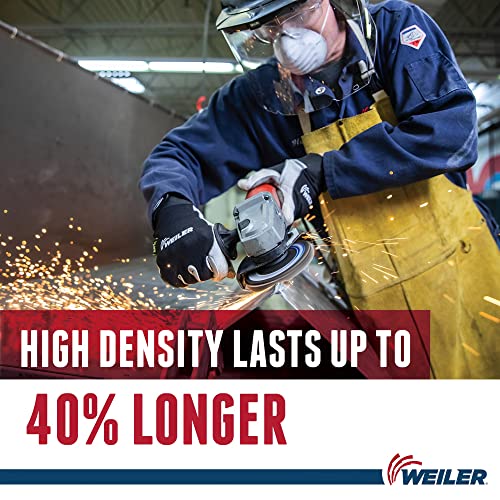 Image of Weiler 50804 Big Cat High Density Abrasive Flap Disc, Type 27, Round Hole, Phenolic Backing, Zirconia Alumina, 4-1 /2 inch Dia., 60 Grit